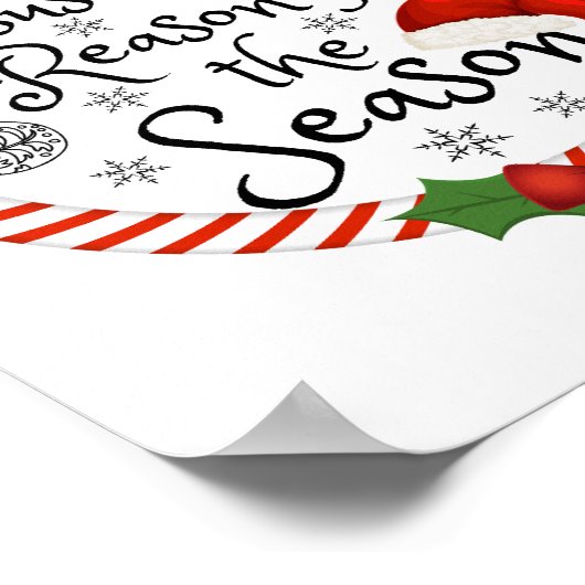 Jezus is de reden voor het seizoen T-Shirt Poster (Hoek)