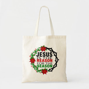 Jezus is de reden voor het seizoen tote bag