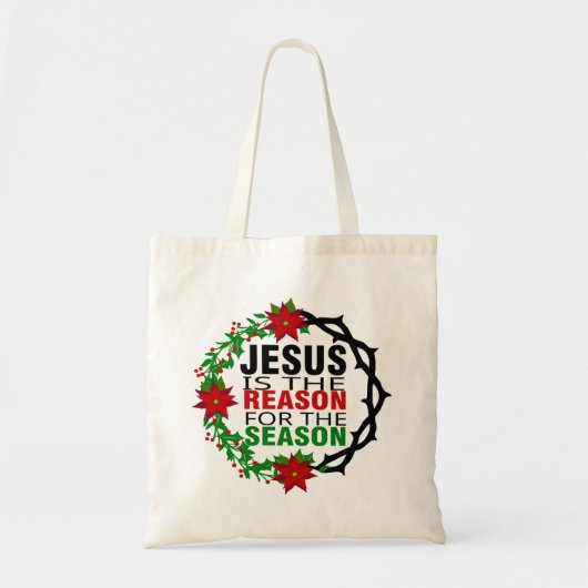 Jezus is de reden voor het seizoen tote bag (Voorkant)