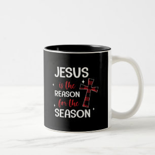 Jezus is de reden voor het seizoen tweekleurige koffiemok