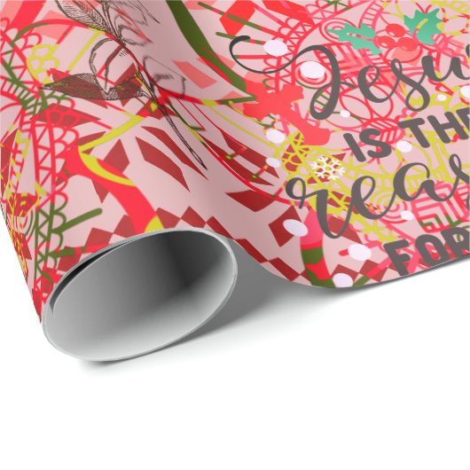 "Jezus is de reden voor het seizoen"Verpakkingspap Cadeaupapier (Rol Hoek)