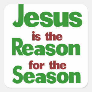 Jezus is de reden voor het seizoen vierkante sticker