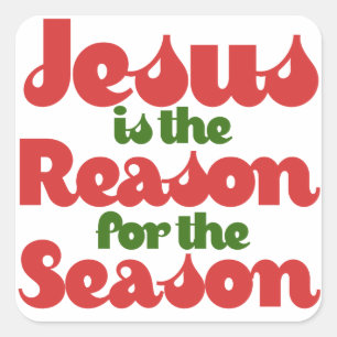 Jezus is de reden voor het seizoen vierkante sticker