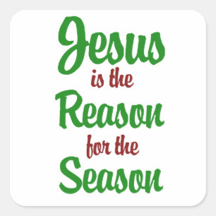 Jezus is de reden voor het seizoen vierkante sticker