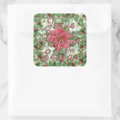 Jezus is de reden voor het seizoen vierkante sticker (Tas)