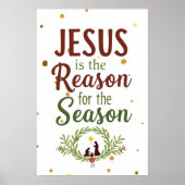 Jezus is de reden voor het seizoen Wall Art Poster (Voorkant)