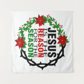 Jezus is de reden voor het seizoen wandkleed (Voorkant (horizontaal))