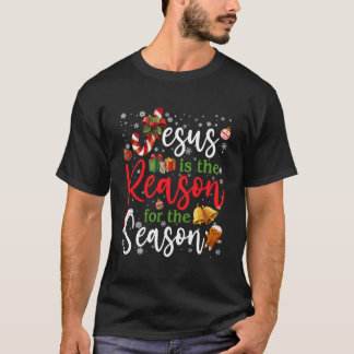 Jezus is de reden voor het Snoep kerst in de seizo T-shirt