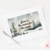 Jezus is de reden voor het winterseizoen rechthoekige sticker (Envelop)