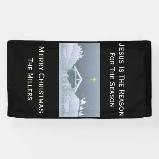 Jezus is de reden voor kerstfeest. spandoek (Horizontaal)