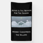 Jezus is de reden voor kerstfeest. spandoek (Verticaal)