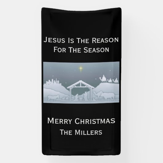 Jezus is de reden voor kerstfeest. spandoek (Verticaal)