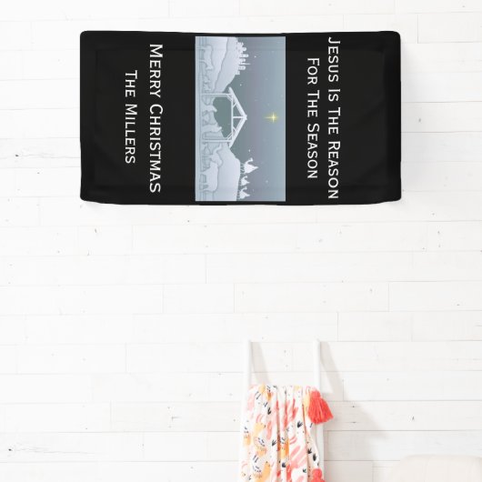 Jezus is de reden voor kerstfeest. spandoek (Insitu)