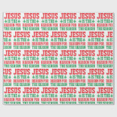 Jezus is de reden voor Kerstmis Cadeaupapier (Vlak)