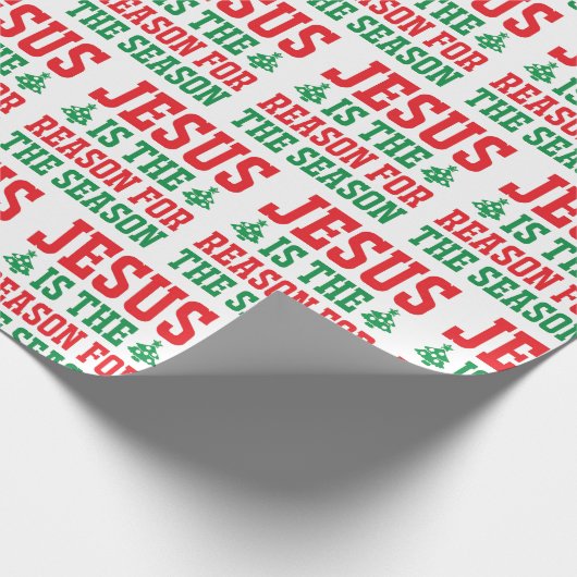 Jezus is de reden voor Kerstmis Cadeaupapier (Hoek)