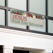 Jezus is de reden waarom bloemen Christelijk kerst Spandoek (Buitenkant Gebouw)