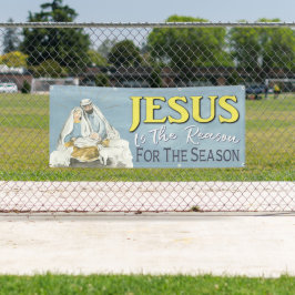 Jezus is de reden waarom de kerstkerk spandoek