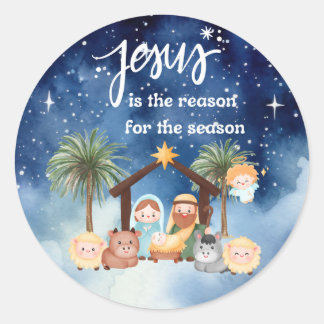 Jezus is de reden waarom geboorte sticker