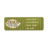 Jezus is de reden waarom het etiket met het kerstc (Voorkant)