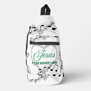 Jezus is de reden waarom ik muziek zing sling bag