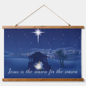 Jezus is de reden waarom Nativiteit Hangend Wandkleed (Voorkant)