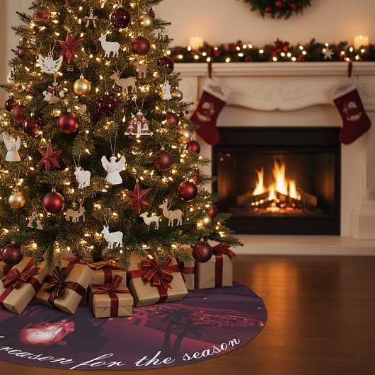 Jezus is de reden waarom nativiteit kerstboom rok