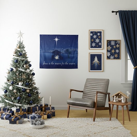 Jezus is de reden waarom Nativiteit Wandkleed