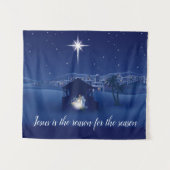 Jezus is de reden waarom Nativiteit Wandkleed (Voorkant (horizontaal))
