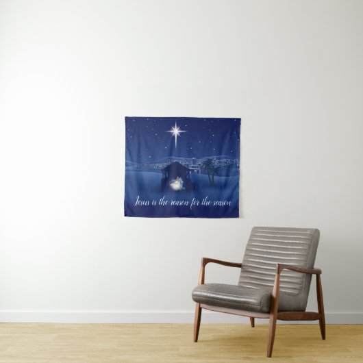 Jezus is de reden waarom Nativiteit Wandkleed (In Situ (horizontaal))