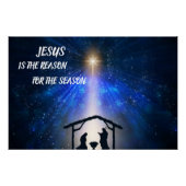 Jezus is de reden waarom Poster geboorte scène (Voorkant)