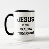 Jezus is de Traumabeëindiger Christelijk Mok (Links)