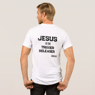 Jezus is de Trigger Releaser Geloof Schriftuur Tri-Blend Shirt