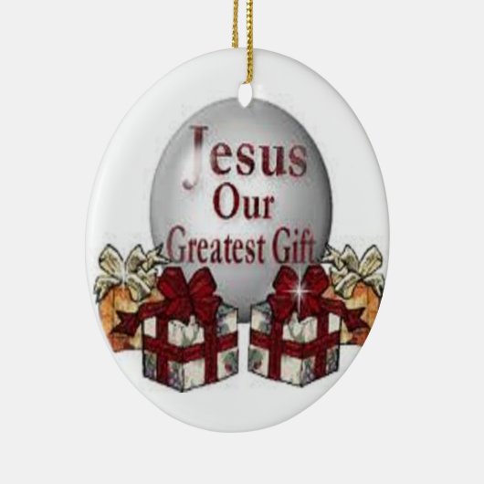 Jezus is de ware reden voor het kerstseizoen keramisch ornament (Rechts)