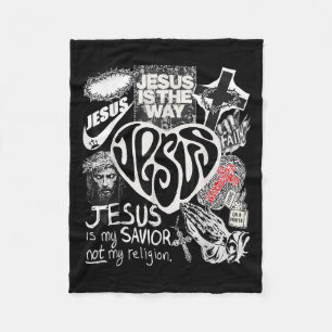 Jezus is de weg Christelijk Bijbelvers God Faith W Fleece Deken