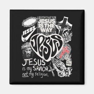 Jezus is de weg Christelijk Bijbelvers God Faith W Magneet