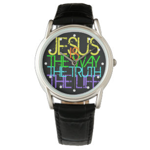 Jezus is de weg, Christelijke Mannen Horloge