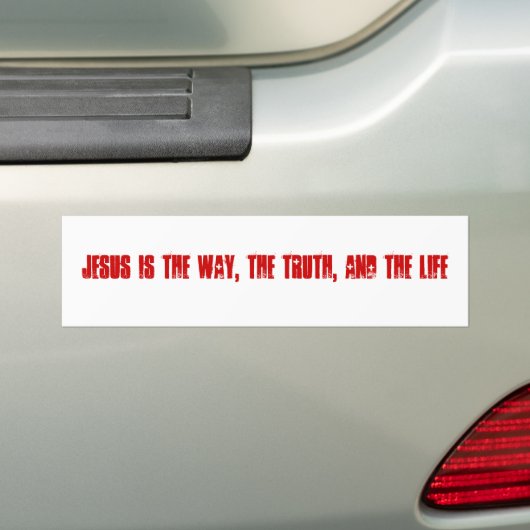 Jezus is de weg, de waarheid en het leven bumpersticker (Op auto)