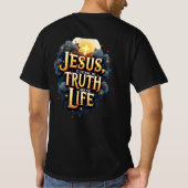 Jezus is de weg, de waarheid en het leven t-shirt (Achterkant)