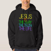 Jezus is de Weg, de Waarheid, het Christelijke Lev Hoodie (Voorkant)