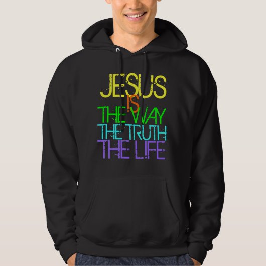 Jezus is de Weg, de Waarheid, het Christelijke Lev Hoodie (Voorkant)