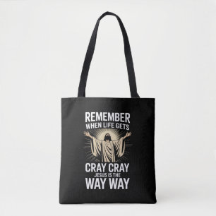 Jezus Is De Weg Kerstmis Grappig Geloof Religieus Tote Bag