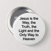 Jezus is de weg ronde button 7,6 cm (Voorkant /achterkant)