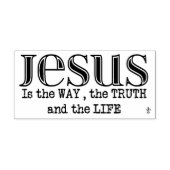 Jezus is de weg, waarheid en leven, rubberen riem rubberstempel (Afrduk)