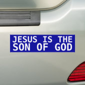 Jezus is de zoon van God Bumpersticker (Op auto)