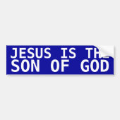 Jezus is de zoon van God Bumpersticker (Voorkant)