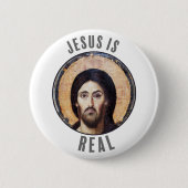 Jezus is echt ronde button 5,7 cm (Voorkant)