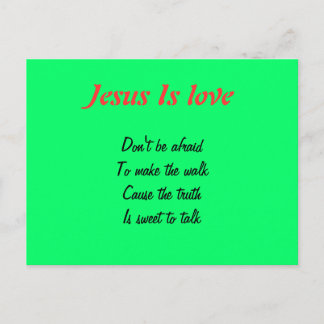 Jezus is een briefkaart van liefde