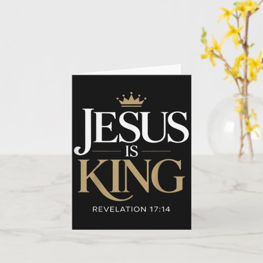 Jezus is een Christelijk Bijbelvers citaat Kaart (Gele Bloem)