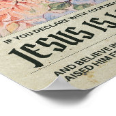 Jezus is een esthetisch Motivatie geloofscitaat Poster (Hoek)