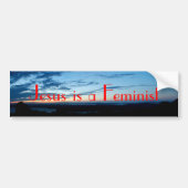 Jezus is een feminist bumpersticker (Voorkant)